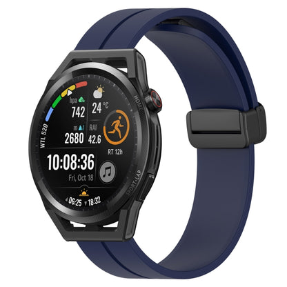 Bracelet de montre en silicone à fermoir magnétique de couleur unie de 22 mm, For Huawei Watch GT3 Pro 46mm, For Huawei Watch GT3 46mm, For Huawei Watch GT Runner, For Huawei Watch 3, For Huawei Watch 3 Pro, For Huawei GT2 Pro