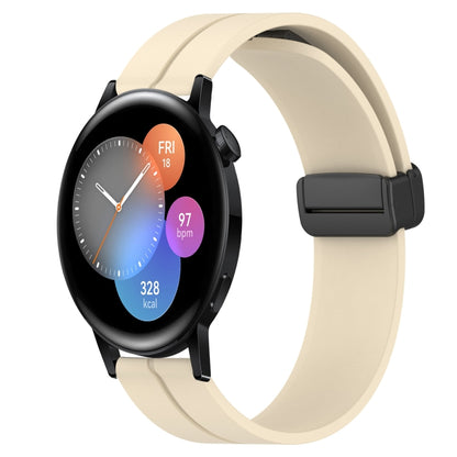 Bracelet de montre en silicone à fermoir magnétique de couleur unie de 22 mm, For Huawei Watch GT3 Pro 46mm, For Huawei Watch GT3 46mm, For Huawei Watch GT Runner, For Huawei Watch 3, For Huawei Watch 3 Pro, For Huawei GT2 Pro