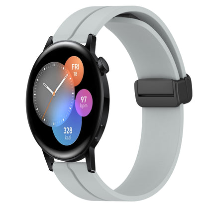 Bracelet de montre en silicone à fermoir magnétique de couleur unie de 22 mm, For Huawei Watch GT3 Pro 46mm, For Huawei Watch GT3 46mm, For Huawei Watch GT Runner, For Huawei Watch 3, For Huawei Watch 3 Pro, For Huawei GT2 Pro