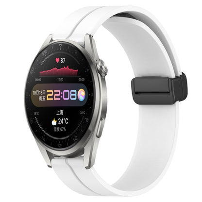 Bracelet de montre en silicone à fermoir magnétique de couleur unie de 22 mm, For Huawei Watch GT3 Pro 46mm, For Huawei Watch GT3 46mm, For Huawei Watch GT Runner, For Huawei Watch 3, For Huawei Watch 3 Pro, For Huawei GT2 Pro