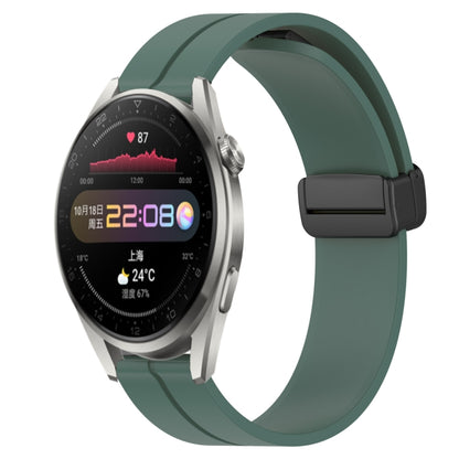 Bracelet de montre en silicone à fermoir magnétique de couleur unie de 22 mm, For Huawei Watch GT3 Pro 46mm, For Huawei Watch GT3 46mm, For Huawei Watch GT Runner, For Huawei Watch 3, For Huawei Watch 3 Pro, For Huawei GT2 Pro
