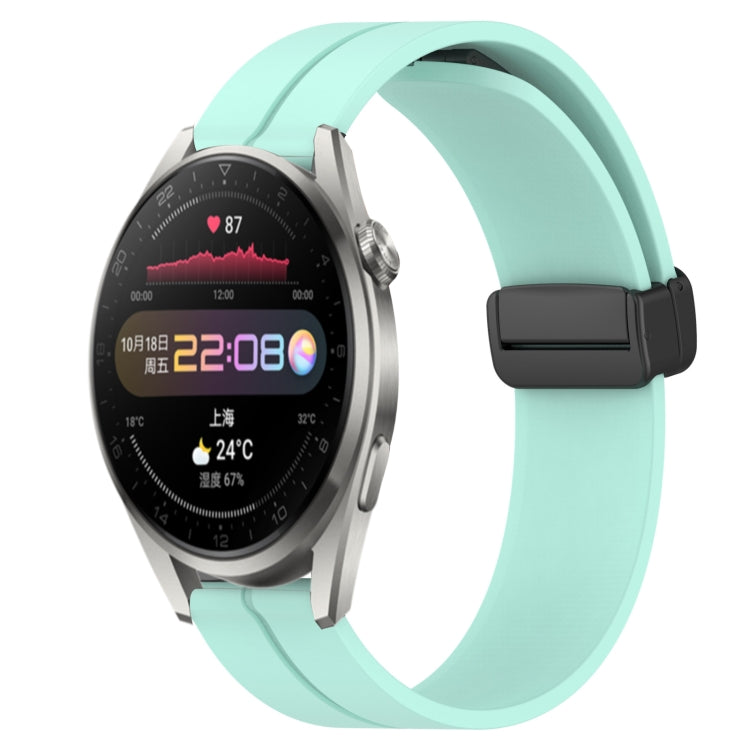 Bracelet de montre en silicone à fermoir magnétique de couleur unie de 22 mm, For Huawei Watch GT3 Pro 46mm, For Huawei Watch GT3 46mm, For Huawei Watch GT Runner, For Huawei Watch 3, For Huawei Watch 3 Pro, For Huawei GT2 Pro