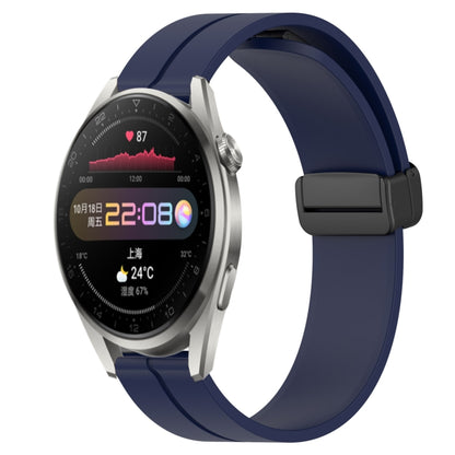 Bracelet de montre en silicone à fermoir magnétique de couleur unie de 22 mm, For Huawei Watch GT3 Pro 46mm, For Huawei Watch GT3 46mm, For Huawei Watch GT Runner, For Huawei Watch 3, For Huawei Watch 3 Pro, For Huawei GT2 Pro