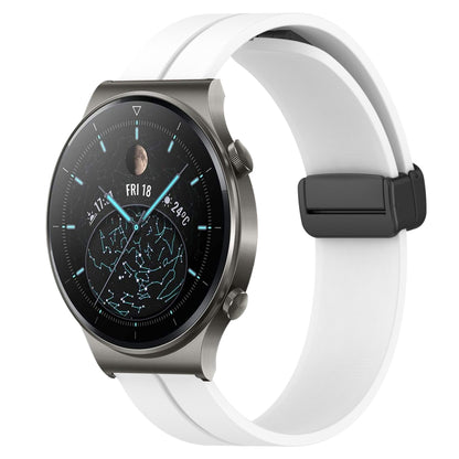 Bracelet de montre en silicone à fermoir magnétique de couleur unie de 22 mm, For Huawei Watch GT3 Pro 46mm, For Huawei Watch GT3 46mm, For Huawei Watch GT Runner, For Huawei Watch 3, For Huawei Watch 3 Pro, For Huawei GT2 Pro