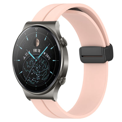 Bracelet de montre en silicone à fermoir magnétique de couleur unie de 22 mm, For Huawei Watch GT3 Pro 46mm, For Huawei Watch GT3 46mm, For Huawei Watch GT Runner, For Huawei Watch 3, For Huawei Watch 3 Pro, For Huawei GT2 Pro