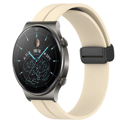 Bracelet de montre en silicone à fermoir magnétique de couleur unie de 22 mm, For Huawei Watch GT3 Pro 46mm, For Huawei Watch GT3 46mm, For Huawei Watch GT Runner, For Huawei Watch 3, For Huawei Watch 3 Pro, For Huawei GT2 Pro