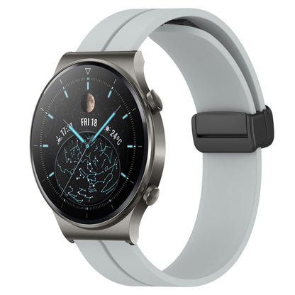 Bracelet de montre en silicone à fermoir magnétique de couleur unie de 22 mm, For Huawei Watch GT3 Pro 46mm, For Huawei Watch GT3 46mm, For Huawei Watch GT Runner, For Huawei Watch 3, For Huawei Watch 3 Pro, For Huawei GT2 Pro