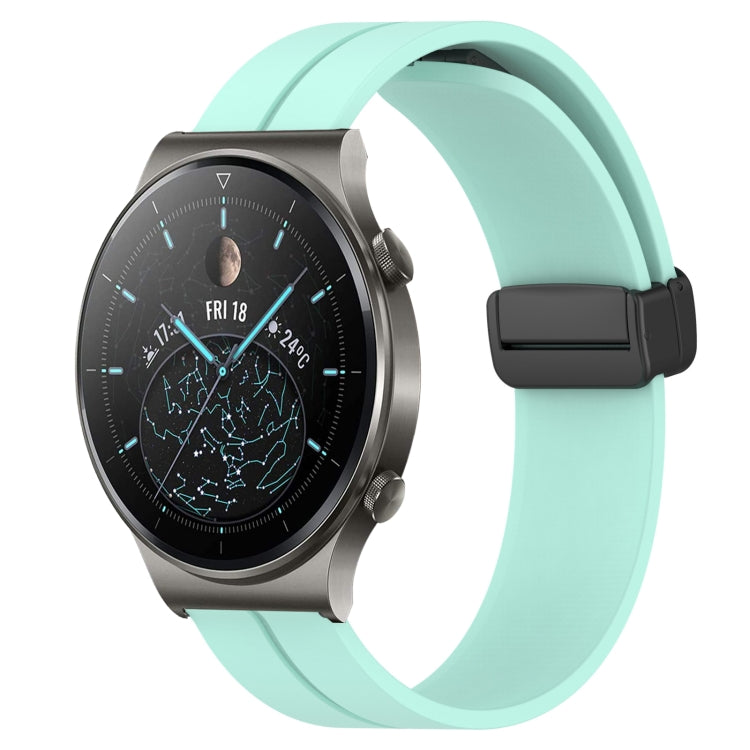 Bracelet de montre en silicone à fermoir magnétique de couleur unie de 22 mm, For Huawei Watch GT3 Pro 46mm, For Huawei Watch GT3 46mm, For Huawei Watch GT Runner, For Huawei Watch 3, For Huawei Watch 3 Pro, For Huawei GT2 Pro