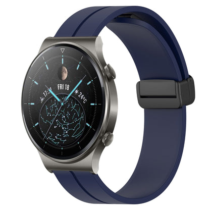 Bracelet de montre en silicone à fermoir magnétique de couleur unie de 22 mm, For Huawei Watch GT3 Pro 46mm, For Huawei Watch GT3 46mm, For Huawei Watch GT Runner, For Huawei Watch 3, For Huawei Watch 3 Pro, For Huawei GT2 Pro