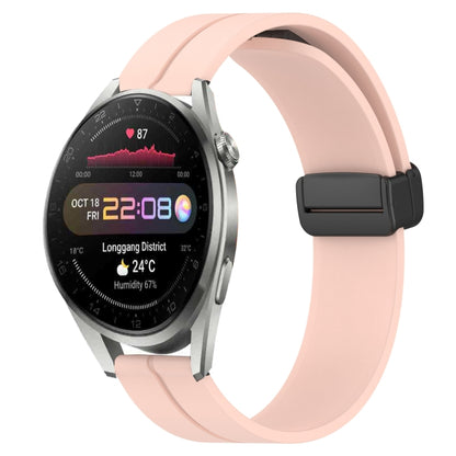 Bracelet de montre en silicone à fermoir magnétique de couleur unie de 22 mm, For Huawei Watch 3 Pro New