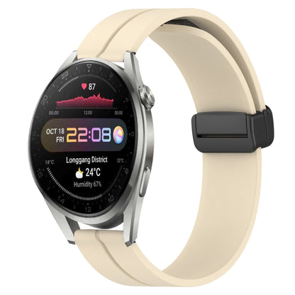 Bracelet de montre en silicone à fermoir magnétique de couleur unie de 22 mm, For Huawei Watch 3 Pro New