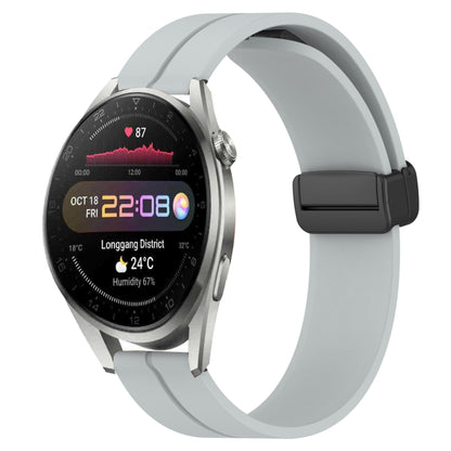 Bracelet de montre en silicone à fermoir magnétique de couleur unie de 22 mm, For Huawei Watch 3 Pro New