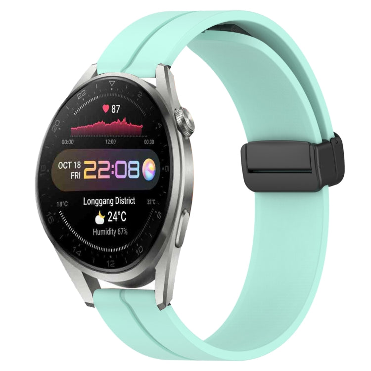 Bracelet de montre en silicone à fermoir magnétique de couleur unie de 22 mm, For Huawei Watch 3 Pro New