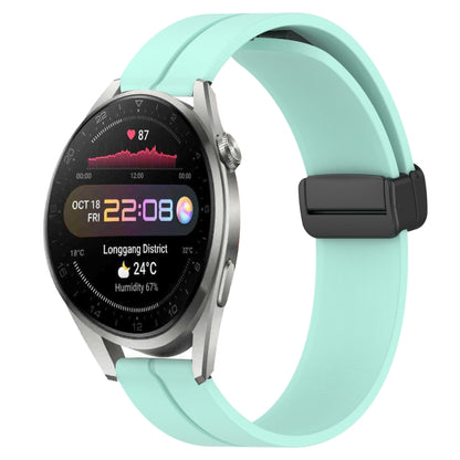 Bracelet de montre en silicone à fermoir magnétique de couleur unie de 22 mm, For Huawei Watch 3 Pro New