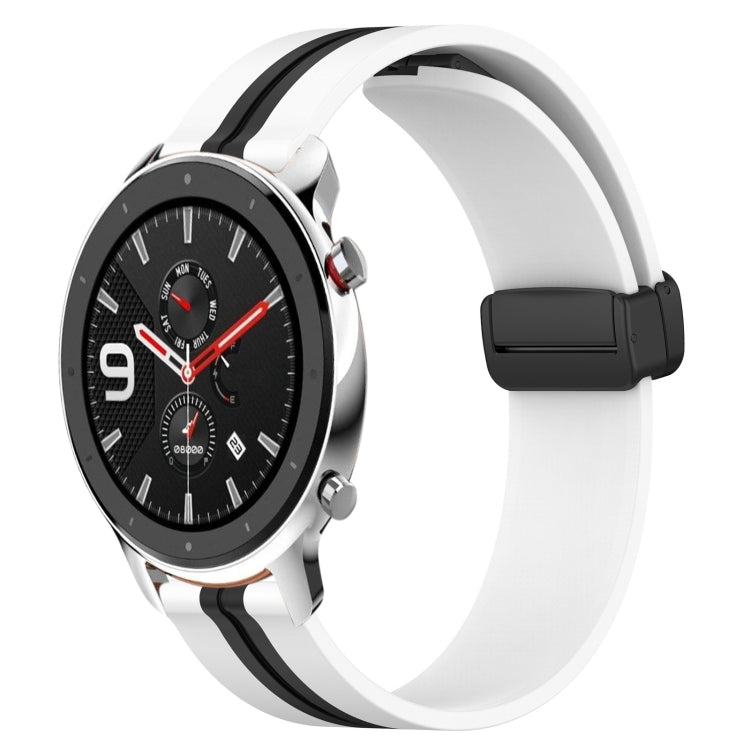 Bracelet de montre en silicone à fermoir magnétique pliant de 22 mm, For Amazfit GTR 4, For Amazfit GTR 3, For Amazfit GTR 3 Pro, For Amazfit GTR 2e, For Amazfit GTR 2, For Amazfit 3