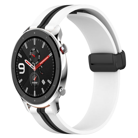 Bracelet de montre en silicone à fermoir magnétique pliant de 22 mm, For Amazfit GTR 4, For Amazfit GTR 3, For Amazfit GTR 3 Pro, For Amazfit GTR 2e, For Amazfit GTR 2, For Amazfit 3