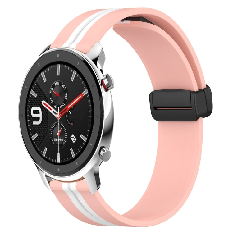 Bracelet de montre en silicone à fermoir magnétique pliant de 22 mm, For Amazfit GTR 4, For Amazfit GTR 3, For Amazfit GTR 3 Pro, For Amazfit GTR 2e, For Amazfit GTR 2, For Amazfit 3
