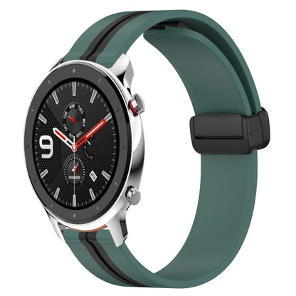 Bracelet de montre en silicone à fermoir magnétique pliant de 22 mm, For Amazfit GTR 4, For Amazfit GTR 3, For Amazfit GTR 3 Pro, For Amazfit GTR 2e, For Amazfit GTR 2, For Amazfit 3