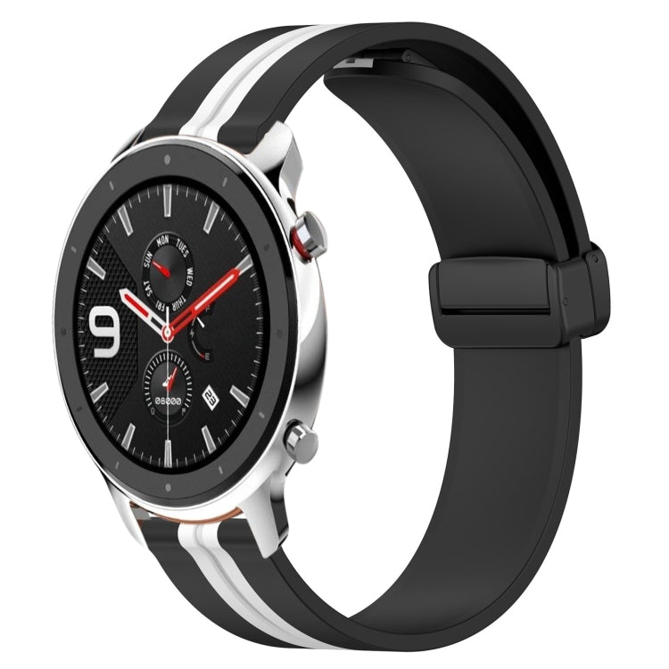 Bracelet de montre en silicone à fermoir magnétique pliant de 22 mm, For Amazfit GTR 4, For Amazfit GTR 3, For Amazfit GTR 3 Pro, For Amazfit GTR 2e, For Amazfit GTR 2, For Amazfit 3