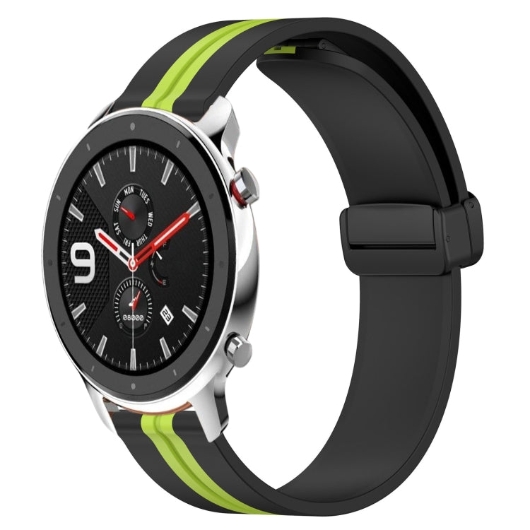 Bracelet de montre en silicone à fermoir magnétique pliant de 22 mm, For Amazfit GTR 4, For Amazfit GTR 3, For Amazfit GTR 3 Pro, For Amazfit GTR 2e, For Amazfit GTR 2, For Amazfit 3