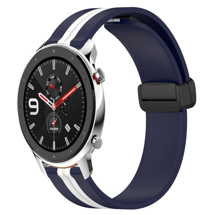 Bracelet de montre en silicone à fermoir magnétique pliant de 22 mm, For Amazfit GTR 4, For Amazfit GTR 3, For Amazfit GTR 3 Pro, For Amazfit GTR 2e, For Amazfit GTR 2, For Amazfit 3