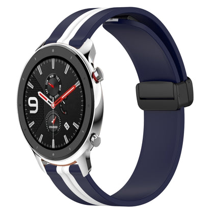Bracelet de montre en silicone à fermoir magnétique pliant de 22 mm, For Amazfit GTR 4, For Amazfit GTR 3, For Amazfit GTR 3 Pro, For Amazfit GTR 2e, For Amazfit GTR 2, For Amazfit 3