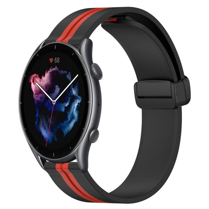 Bracelet de montre en silicone à fermoir magnétique pliant de 22 mm, For Amazfit GTR 4, For Amazfit GTR 3, For Amazfit GTR 3 Pro, For Amazfit GTR 2e, For Amazfit GTR 2, For Amazfit 3