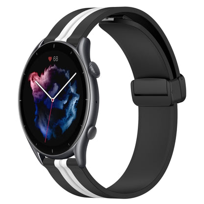 Bracelet de montre en silicone à fermoir magnétique pliant de 22 mm, For Amazfit GTR 4, For Amazfit GTR 3, For Amazfit GTR 3 Pro, For Amazfit GTR 2e, For Amazfit GTR 2, For Amazfit 3