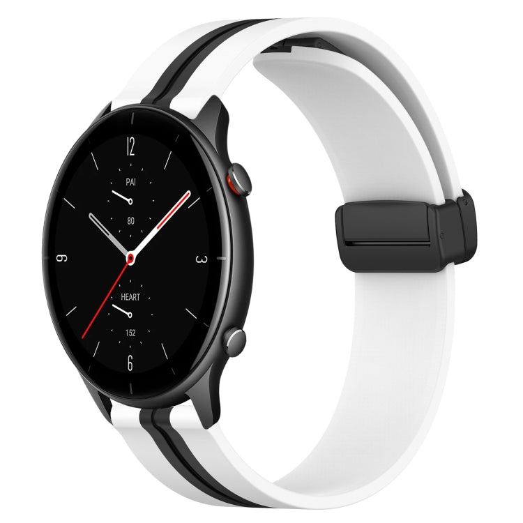 Bracelet de montre en silicone à fermoir magnétique pliant de 22 mm, For Amazfit GTR 4, For Amazfit GTR 3, For Amazfit GTR 3 Pro, For Amazfit GTR 2e, For Amazfit GTR 2, For Amazfit 3