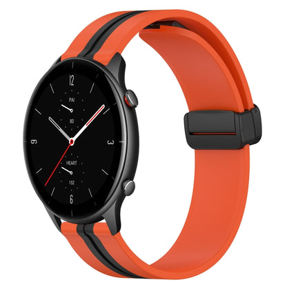 Bracelet de montre en silicone à fermoir magnétique pliant de 22 mm, For Amazfit GTR 4, For Amazfit GTR 3, For Amazfit GTR 3 Pro, For Amazfit GTR 2e, For Amazfit GTR 2, For Amazfit 3