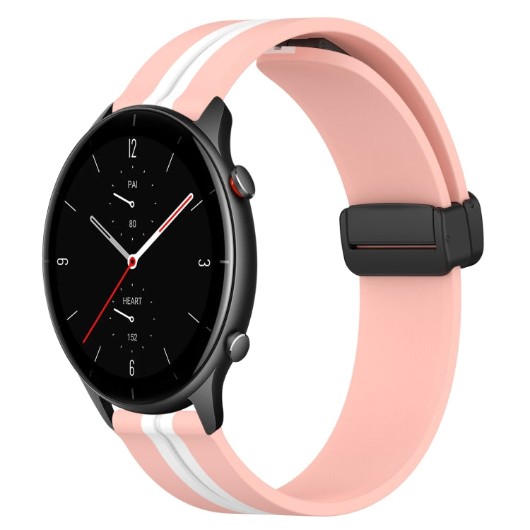 Bracelet de montre en silicone à fermoir magnétique pliant de 22 mm, For Amazfit GTR 4, For Amazfit GTR 3, For Amazfit GTR 3 Pro, For Amazfit GTR 2e, For Amazfit GTR 2, For Amazfit 3
