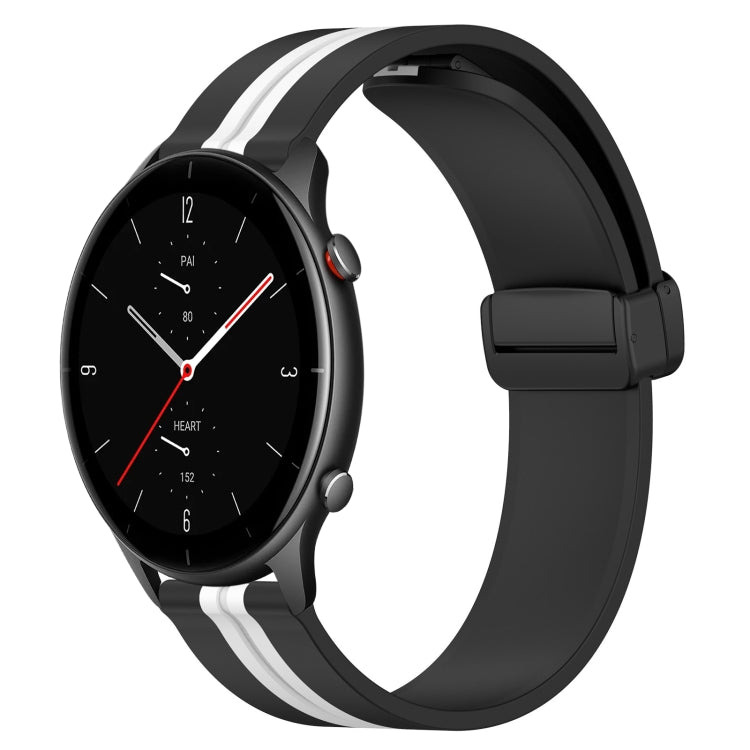 Bracelet de montre en silicone à fermoir magnétique pliant de 22 mm, For Amazfit GTR 4, For Amazfit GTR 3, For Amazfit GTR 3 Pro, For Amazfit GTR 2e, For Amazfit GTR 2, For Amazfit 3