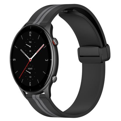 Bracelet de montre en silicone à fermoir magnétique pliant de 22 mm, For Amazfit GTR 4, For Amazfit GTR 3, For Amazfit GTR 3 Pro, For Amazfit GTR 2e, For Amazfit GTR 2, For Amazfit 3