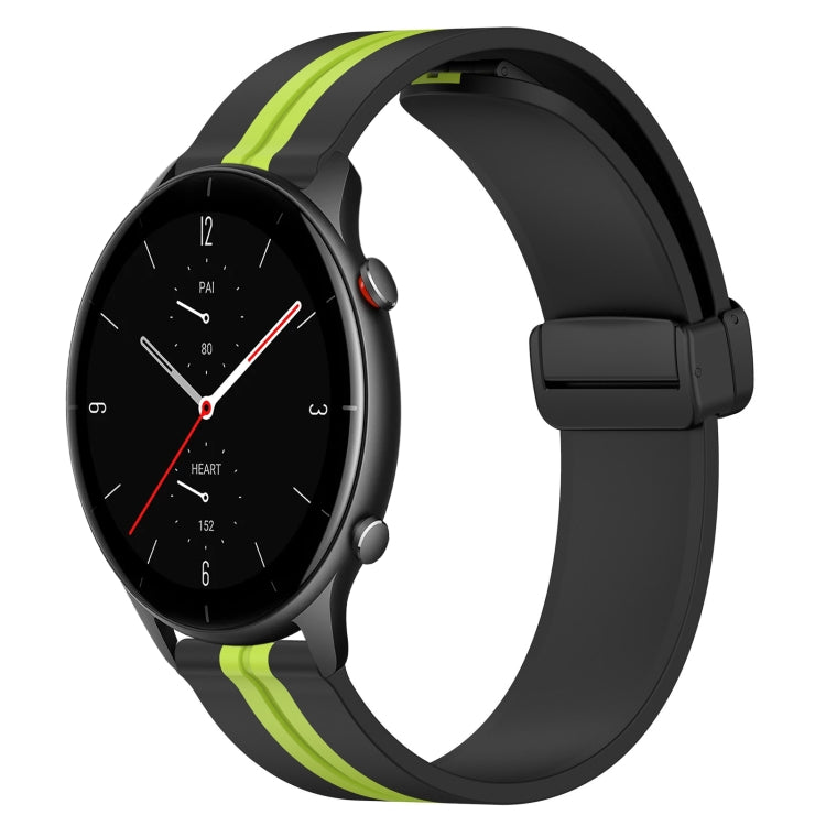 Bracelet de montre en silicone à fermoir magnétique pliant de 22 mm, For Amazfit GTR 4, For Amazfit GTR 3, For Amazfit GTR 3 Pro, For Amazfit GTR 2e, For Amazfit GTR 2, For Amazfit 3