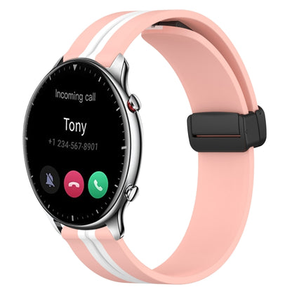 Bracelet de montre en silicone à fermoir magnétique pliant de 22 mm, For Amazfit GTR 4, For Amazfit GTR 3, For Amazfit GTR 3 Pro, For Amazfit GTR 2e, For Amazfit GTR 2, For Amazfit 3