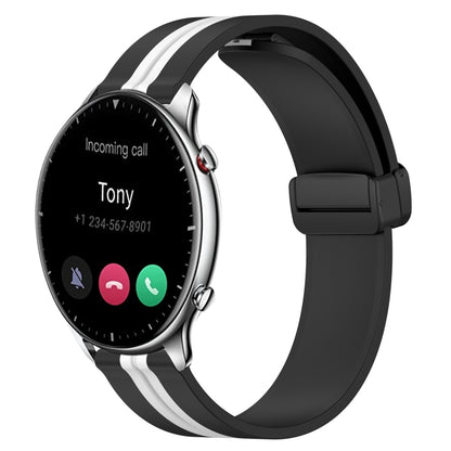 Bracelet de montre en silicone à fermoir magnétique pliant de 22 mm, For Amazfit GTR 4, For Amazfit GTR 3, For Amazfit GTR 3 Pro, For Amazfit GTR 2e, For Amazfit GTR 2, For Amazfit 3