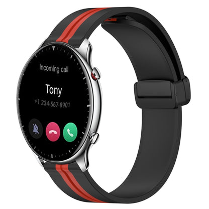 Bracelet de montre en silicone à fermoir magnétique pliant de 22 mm, For Amazfit GTR 4, For Amazfit GTR 3, For Amazfit GTR 3 Pro, For Amazfit GTR 2e, For Amazfit GTR 2, For Amazfit 3