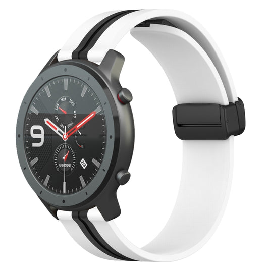 Bracelet de montre en silicone à fermoir magnétique pliant de 22 mm, For Amazfit GTR 47mm