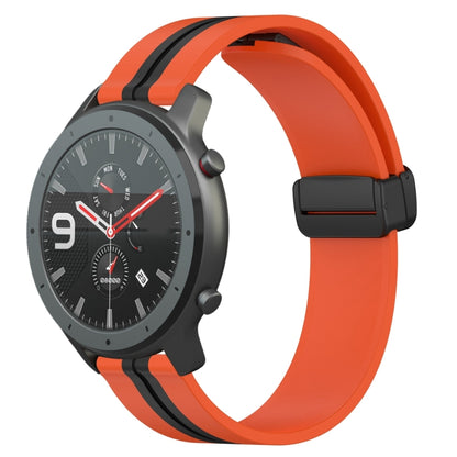 Bracelet de montre en silicone à fermoir magnétique pliant de 22 mm, For Amazfit GTR 47mm