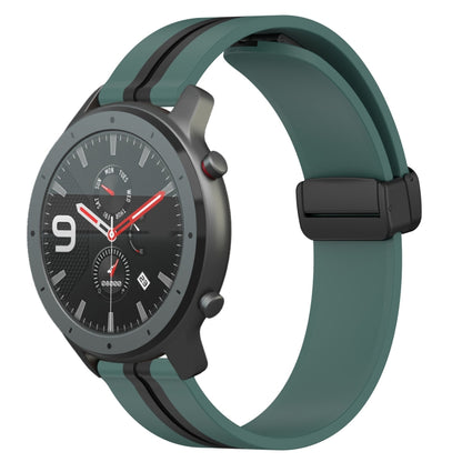 Bracelet de montre en silicone à fermoir magnétique pliant de 22 mm, For Amazfit GTR 47mm