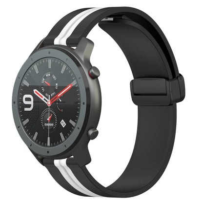 Bracelet de montre en silicone à fermoir magnétique pliant de 22 mm, For Amazfit GTR 47mm