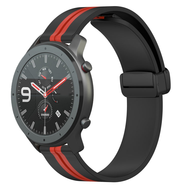 Bracelet de montre en silicone à fermoir magnétique pliant de 22 mm, For Amazfit GTR 47mm