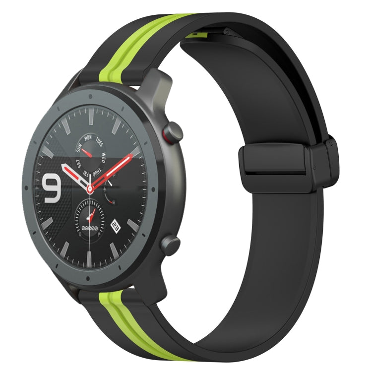 Bracelet de montre en silicone à fermoir magnétique pliant de 22 mm, For Amazfit GTR 47mm