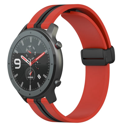 Bracelet de montre en silicone à fermoir magnétique pliant de 22 mm, For Amazfit GTR 47mm