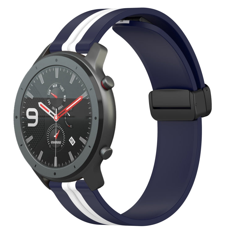 Bracelet de montre en silicone à fermoir magnétique pliant de 22 mm, For Amazfit GTR 47mm