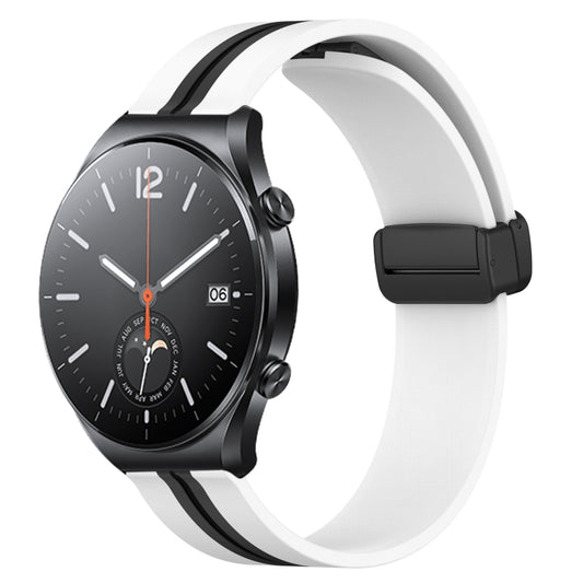 Bracelet de montre en silicone à fermoir magnétique pliant de 22 mm, For Xiaomi MI Watch S1, For Xiaomi MI Watch S1 Pro, For Xiaomi MI Watch Color 2, For Xiaomi MI Watch Sport, For Xiaomi MI Watch Color