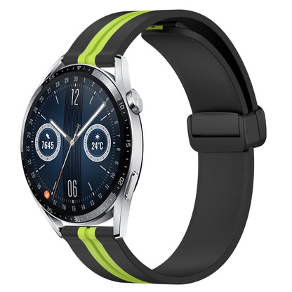 Bracelet de montre en silicone à fermoir magnétique pliant de 22 mm, For Huawei Watch GT3 Pro 46mm, For Huawei Watch GT3 46mm, For Huawei Watch GT Runner, For Huawei Watch 3, For Huawei Watch 3 Pro, For Huawei GT2 Pro