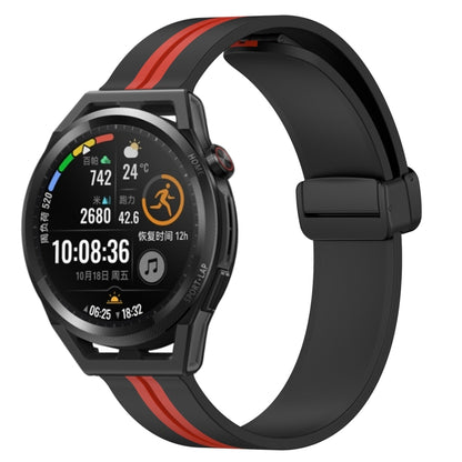 Bracelet de montre en silicone à fermoir magnétique pliant de 22 mm, For Huawei Watch GT3 Pro 46mm, For Huawei Watch GT3 46mm, For Huawei Watch GT Runner, For Huawei Watch 3, For Huawei Watch 3 Pro, For Huawei GT2 Pro