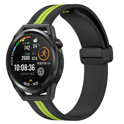 Bracelet de montre en silicone à fermoir magnétique pliant de 22 mm, For Huawei Watch GT3 Pro 46mm, For Huawei Watch GT3 46mm, For Huawei Watch GT Runner, For Huawei Watch 3, For Huawei Watch 3 Pro, For Huawei GT2 Pro