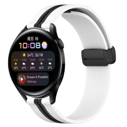 Bracelet de montre en silicone à fermoir magnétique pliant de 22 mm, For Huawei Watch GT3 Pro 46mm, For Huawei Watch GT3 46mm, For Huawei Watch GT Runner, For Huawei Watch 3, For Huawei Watch 3 Pro, For Huawei GT2 Pro